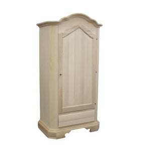 Armadio in legno 1 porta 1 cassetto sagomato grezzo  l.102 p.60 h.196 - Mobili 2G