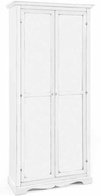 Armadio porta scarpe in legno bianco laccato cm 87x40x192h (1521) - Mobili 2G