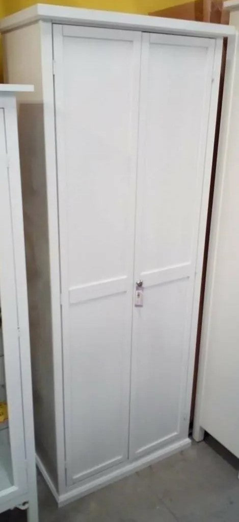 Armadio porta scarpe in legno bianco laccato cm 87x40x192h (1521) - Mobili 2G