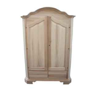 Armadio sagomato 2 porte legno grezzo 138x61x200 (471) - Mobili 2G