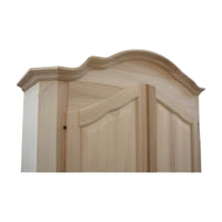 Armadio sagomato 2 porte legno grezzo 138x61x200 (471) - Mobili 2G