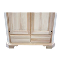 Armadio sagomato 2 porte legno grezzo 138x61x200 (471) - Mobili 2G