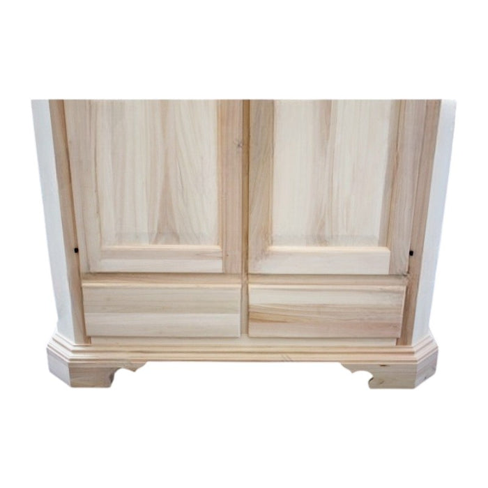 Armadio sagomato 2 porte legno grezzo 138x61x200 (471) - Mobili 2G
