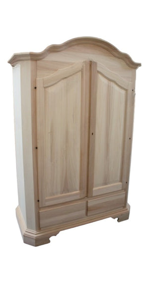 Armadio sagomato 2 porte legno grezzo 138x61x200 (471) - Mobili 2G