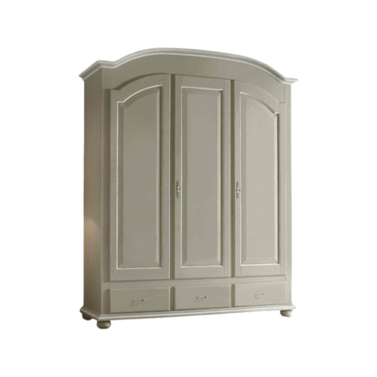 Armadio shabby 3 ante legno grigio provenzale 181x61x224 - Mobili 2G