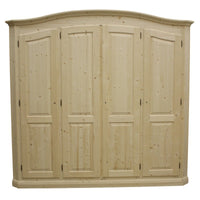 Armadio shabby 4 ante in legno bianco spazzolato 231x63x219 (2207) - Mobili 2G