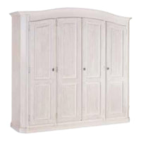 Armadio shabby 4 ante in legno bianco spazzolato 231x63x219 (2207) - Mobili 2G