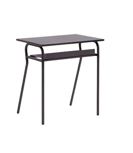 Banco scuola moderno metallo canna di fucile piano melaminico noce invecchiato 70x50x76,5 - Mobili 2G
