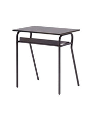 Banco scuola moderno metallo canna di fucile piano melaminico noce invecchiato 70x50x76,5 - Mobili 2G
