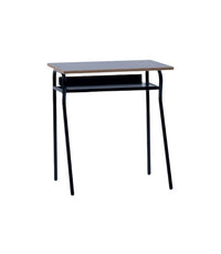 Banco scuola moderno metallo nero piano melaminico nero 70x50x76,5 - Mobili 2G