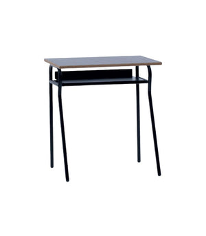 Banco scuola moderno metallo nero piano melaminico nero 70x50x76,5 - Mobili 2G