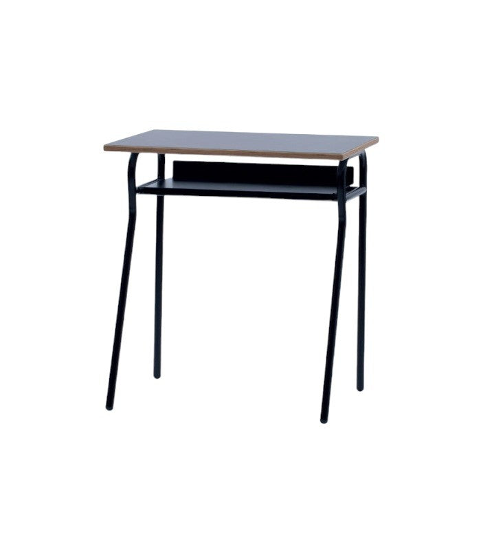 Banco scuola moderno metallo nero piano melaminico nero 70x50x76,5 - Mobili 2G
