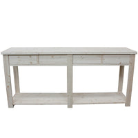 Bancone 4 cassetti 1 ripiano in legno classico grezzo l.200 p.50 h.90 (3326) - Mobili 2G