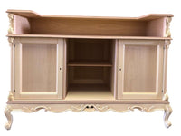 Bancone da bar classico barocco legno grezzo 164x68x115 - Mobili 2G