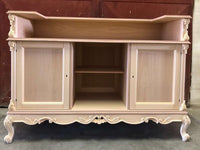 Bancone da bar classico barocco legno grezzo 164x68x115 - Mobili 2G