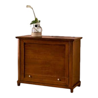 Baule in legno 1 cassetto finitura noce chiaro l.120 p.54 h.97