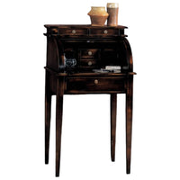 Bureau 5 cassetti in legno noce consumato shabby 55x41x100 - Mobili 2G