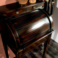 Bureau 5 cassetti in legno noce consumato shabby 55x41x100 - Mobili 2G