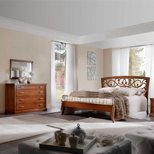 Camera completa in legno massello arte povera finitura bassano