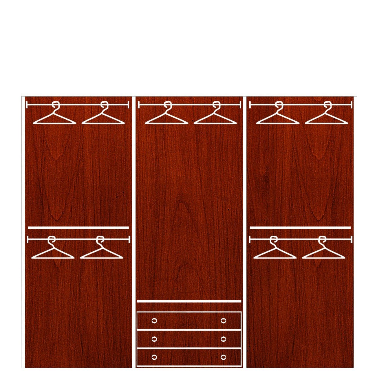 Camera completa in legno massello arte povera tinta noce