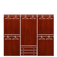 Camera completa in legno massello arte povera tinta noce