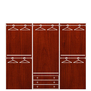 Camera completa in legno massello arte povera tinta noce