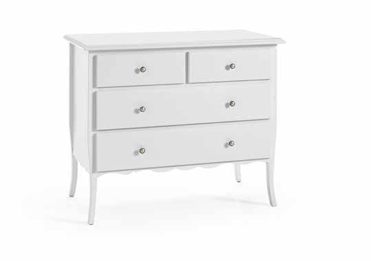 Camera da letto completa shabby bianca letto singolo