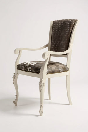 Capotavola intagliato in legno imbottito laccato bianco - Mobili 2G