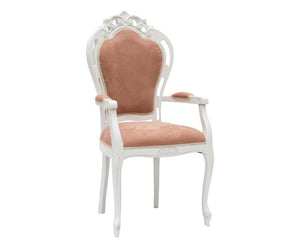 Capotavola shabby bianco legno tessuto rosa antico 60x55x110 - Mobili 2G