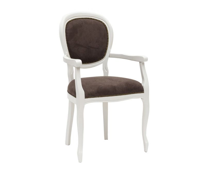 Capotavola shabby legno imbottito microfibra marrone 50x47x100 - Mobili 2G