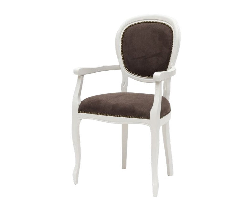 Capotavola shabby legno imbottito microfibra marrone 50x47x100 - Mobili 2G