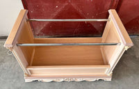 Carrello porta stoffe classico barocco legno grezzo 114x56x78 - Mobili 2G