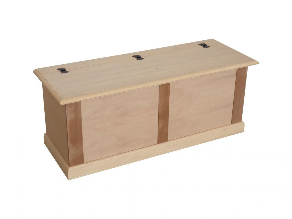 Cassapanca arte povera in legno grezza l.120 p.42 h.50 - Mobili 2G