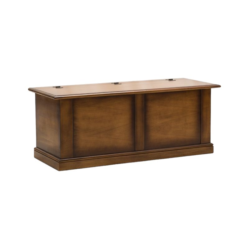 Cassapanca arte povera in legno tinta noce bassano 120x42x50 - Mobili 2G