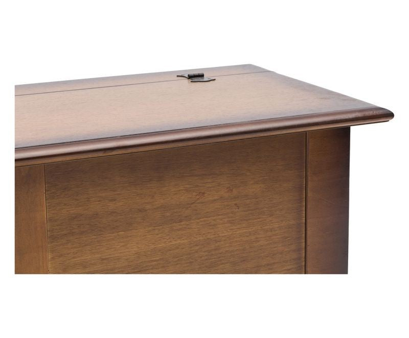 Cassapanca arte povera in legno tinta noce bassano 120x42x50 - Mobili 2G