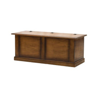 Cassapanca arte povera in legno tinta noce bassano 120x42x50 - Mobili 2G