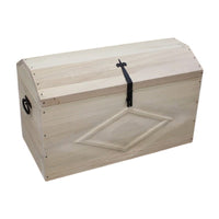 Cassapanca baule in legno grezza l.94 p.47 h.60 (815) - Mobili 2G