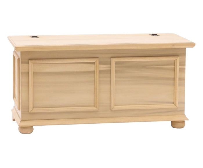 Cassapanca classica in legno tinta naturale 116,5x40,5x46 - Mobili 2G