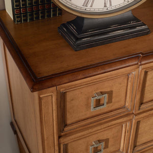 Cassettiera 2 cassetti classica legno bicolore 96x46x83 - Mobili 2G