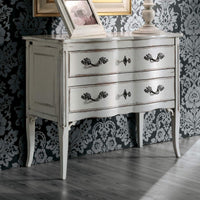 Cassettiera 2 cassetti legno bianco shabby chic 92x44x79 - Mobili 2G