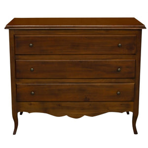 Cassettiera 3 cassetti arte povera legno noce bassano 107x52x89 - Mobili 2G