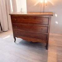 Cassettiera 3 cassetti arte povera legno noce bassano 107x52x89 - Mobili 2G