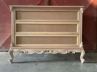 Cassettiera 3 cassetti classica barocco legno grezzo 135x56x102 - Mobili 2G