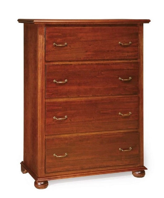 Cassettiera 4 cassetti in legno arte povera tinta noce 102x50x140