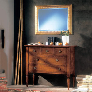 Cassettiera 6 cassetti classica intarsio legno bassano 100x40x87 - Mobili 2G
