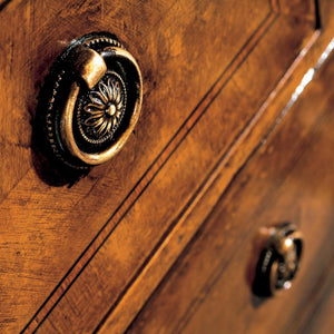 Cassettiera 6 cassetti classica intarsio legno bassano 100x40x87 - Mobili 2G