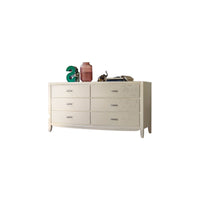 Cassettiera 6 cassetti con decoro foglia in legno massello l.180 p.56 h.90 - Mobili 2G