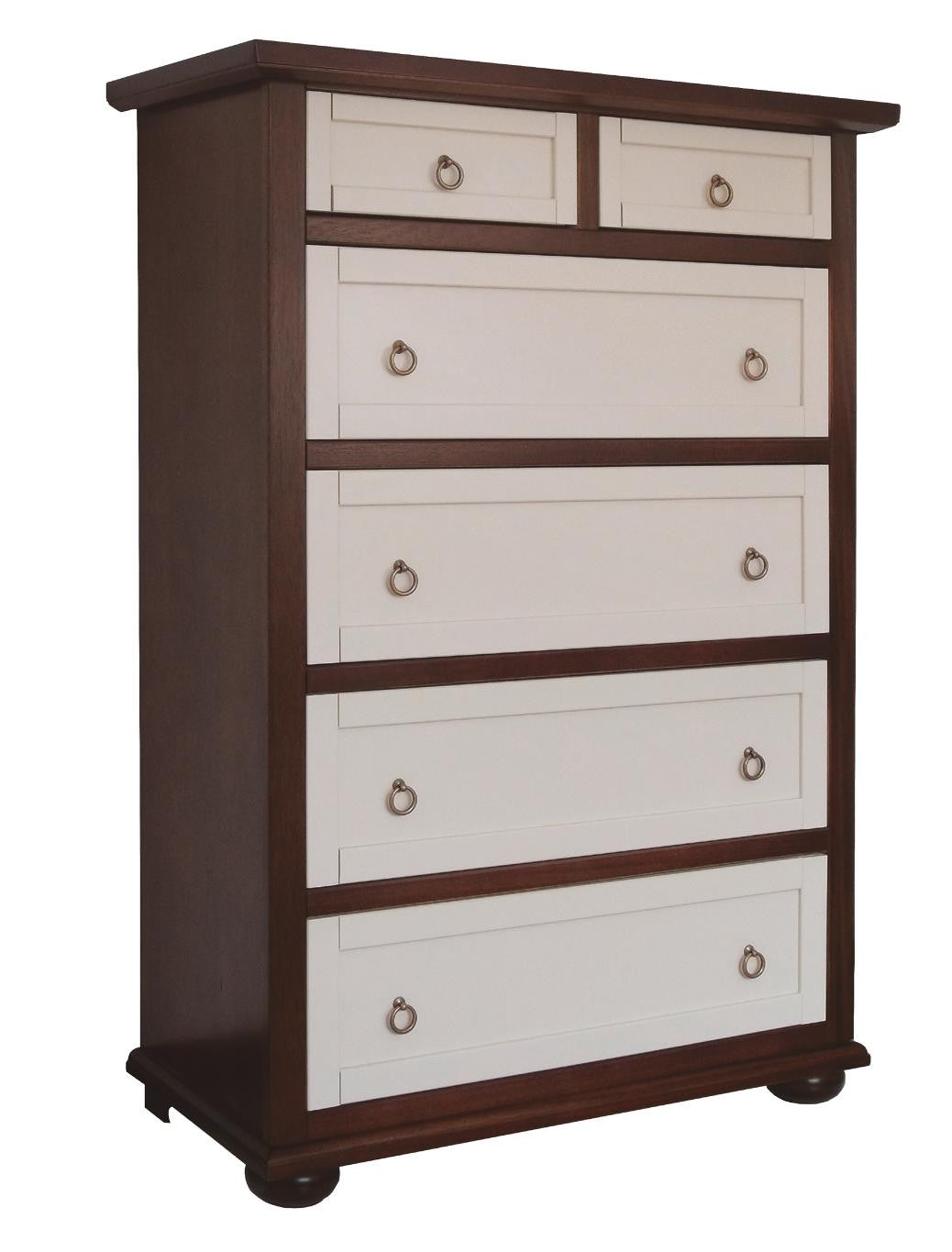 Cassettiera 6 cassetti in legno arte povera shabby chic 90x40x127