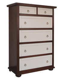 Cassettiera 6 cassetti in legno arte povera shabby chic 90x40x127