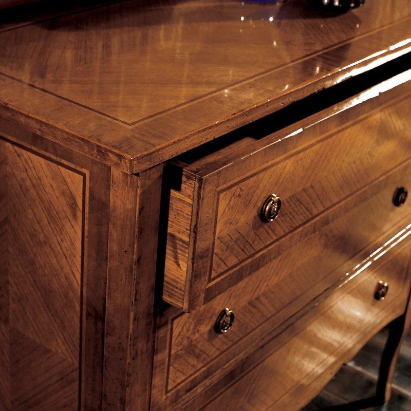 Cassettiera classica 3 cassetti legno bassano 101x46x92 - Mobili 2G